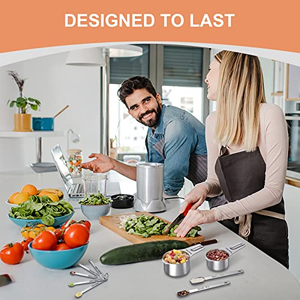 Juego de 13 Piezas de Tazas y Cucharas Medidoras Magnéticas de Acero Inoxidable, Herramientas de Medición Precisas y Duraderas para la Cocina - Product Image 5