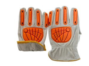 Hoge Kwaliteit Xl Tpr Rubber Impact Koeienhuid Lederen Handschoenen Anti-Cut Anti-Statische Antislip Olie Gas Veiligheidshandschoenen Anti-Vibratie - Product Image 3