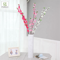 Vente en gros pas cher prix fleurs artificielles en soie fleur de cerisier branche fleurs rose clair pour mariage décoration de la maison