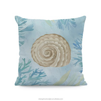 Housse de coussin carrée 18x18 pouces en lin moderne, motif corail et étoile de mer, thème marin et côtier, pour la décoration de la maison et du salon