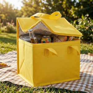 Bolsa Térmica RPET Personalizada de Fábrica para Cadenas de Cafeterías, Tiendas de Bebidas, Empaque para Llevar, Bolsa Ecológica Reciclada para Almuerzo - Product Image 1