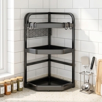 Étagère de rangement moderne multifonctionnelle, écologique et durable en métal pour épices, bouteilles, couteaux et baguettes de cuisine