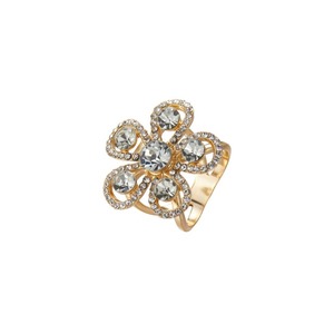 Hebilla de aleación de oro con forma de flor y pedrería para accesorios de prendas de vestir, otoño 2023, origen Jinhua - Product Image 5