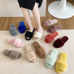 Wholesale Cute Plush Fuzzy <strong>Slippers</strong> Women Animal Print Plush Christmas <strong>Slipper</strong> Kawaii House Home Female <strong>Slipper</strong> for Lady - Product Image 1