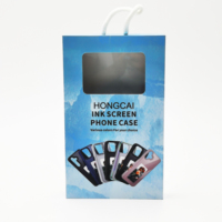 Boîte carrée en carton rigide avec gaufrage, couvercle et base de couleur personnalisée, boîte cadeau pour téléphone portable pour l'emballage de coques de téléphone