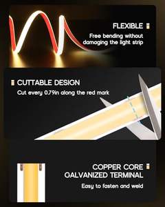 Light-emitting diode bar <b>lamp</b> 12v COB bar <b>lamp</b> light-emitting diode for mirror atmosphere decoration flexible - Product Image 6