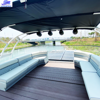 Bateau-maison personnalisé en aluminium, hôtel flottant de luxe en fibre de verre avec climatisation, cuisine et mini-bar pour fêtes