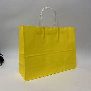 Sacs en papier kraft recyclé personnalisés de haute qualité, imprimés sur mesure, pour le shopping, avec votre propre logo, vente en gros d'usine - Product Image 3