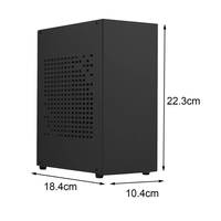 Chasis de PC A07 MINI ITX, Carcasa de Aleación para Juegos de Computadora Mini ITX, Compatible con PSU Pequeña de 1U con Cable PCIE3.0