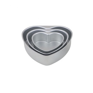 Ustensiles de cuisson commerciaux prix bon marché <span class=keywords><strong>moule</strong></span> à gâteau en forme de coeur à fond fixe en vrac en aluminium anodisé - Product Image 2