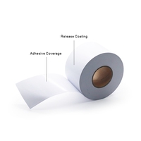 Rouleau d'étiquettes thermiques sans support continu Kinmit Custom 3 pouces - Papier adhésif sans support - Certifié ISO9001 - Compatible Zebra Brother
