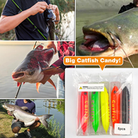 5 flotteurs sonores pour ligne de pêche, type Spook Rattle Peg, pour la pêche au poisson-chat en montage Santee et en pêche de bord, 4 - 5,5 pouces