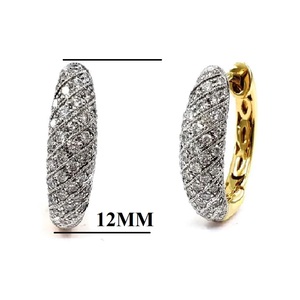 Boucles d'oreilles en forme de griffe pour femmes, Design quotidien, d'inspiration de création, en or jaune 18k, diamant 100% naturel, anneaux, crochets - Product Image 2