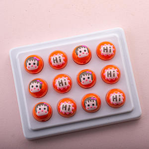 Cuentas de Acrílico de 16 mm Multicolores con Orificio Recto, Pintadas a Mano con Efecto de Goteo de Aceite, para Hacer Pulseras Infantiles - Product Image 3