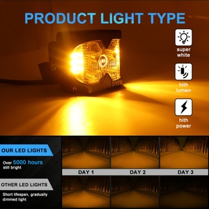 ไฟทำงาน LED คุณภาพสูง ขนาด 3 นิ้ว สีเหลือง สำหรับรถยนต์ 4x4 ไฟแฟลช ไฟสปอร์ตไลท์สำหรับขับขี่มอเตอร์ไซค์ ไฟเดย์ไลท์สำหรับรถจี๊ป - Product Image 6