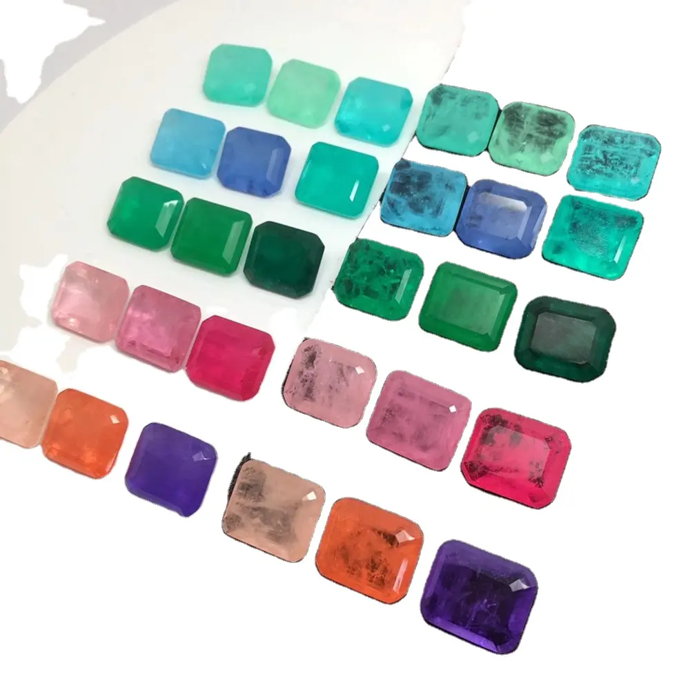 HQ gemme nuovi prodotti Paraiba verde smeraldo ottagono 8x10mm colore fusione pietra
