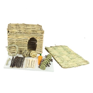 Hamster tavşan çiğnemek oyuncaklar 7 paket ahşap Hamster oyuncak seti doğal elma ahşap küçük hayvan çiğnemek Molar oyuncaklar dişler için - Product Image 6