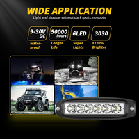Feux arrière LED fins pour voiture DXZ 12-24V, projecteur de travail 18W, 3000LM, 6000K, phare antibrouillard, éclairage extérieur pour camion tout-terrain, CE