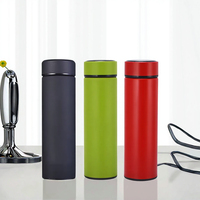Bouteille d'eau intelligente en acier inoxydable personnalisée de 350 ml et 500 ml, étanche, avec batterie remplaçable et affichage numérique de la température LED 6-12