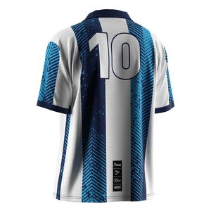 Polo de football léger à col en V avec empiècements à séchage rapide, zones anti-transpiration et options de blocs de couleurs personnalisés pour les échauffements - Product Image 6