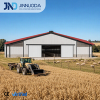 Abri pour moutons en acier personnalisable pour le stockage à la ferme, installation rapide, galvanisation à chaud, abri pour bétail certifié CE