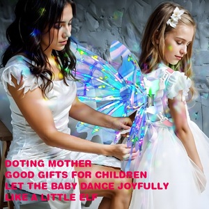 KSF Çok Satan Plastik LED Işıklı Kelebek Peri Kanatları Kız Çocukları İçin Açık Hava Cadılar Bayramı Süsleri Melek Cin Kanatları - Product Image 5