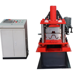 Củng cố cột sóng Bảng điều chỉnh hàng rào bài dây chuyền sản xuất kim loại Omega hồ sơ cuộn tạo thành máy - Product Image 6