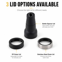 Porte-canettes isotherme en acier inoxydable 12oz 14oz 16oz avec logo personnalisé et décapsuleur intégré pour cadeaux promotionnels