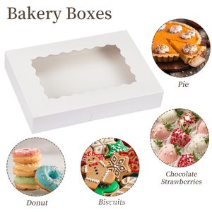 Boîtes Offre Spéciale de boulangerie de boîte de beignet avec la boîte d'emballage de biscuits de macaron de fenêtre de PVC - Product Image 2