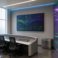 Mur vidéo LCD IPS 55 pouces avec cadre de 1,8 mm, contrôleur de matrice d'affichage, luminosité 500 cd/m², garantie 2 ans pour salle de contrôle