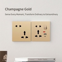 Enchufe de Pared Multifuncional con Cinco Orificios USB, Estilo Europeo Francés, Universal, 13A