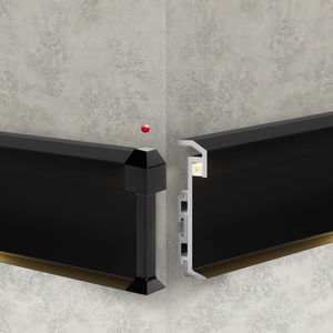 Plinthe du fabricant 8cm de haut en alliage d'aluminium Internet célébrité plinthe avec lumières pour hôtel Villa - Product Image 1