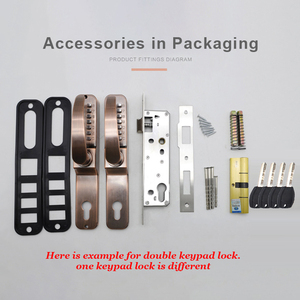 Không thấm nước Đôi Mã khóa Kẽm hợp kim Bàn phím kết hợp khóa đu hàng rào vườn cổng bên ngoài đường phố khóa cửa - Product Image 4