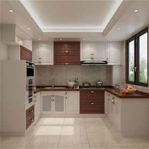 Juego de Gabinetes de PVC Completos a Medida, Gabinetes de Cocina Modernos Pequeños con Revestimiento de Vinilo - Product Image 4