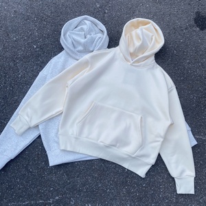 Hip Hop 500G Sweat-shirt ample à capuche en molleton décontracté uni épais confortable élégant <span class=keywords><strong>Street</strong></span> <span class=keywords><strong>Wear</strong></span> Impression personnalisée Sweat-shirts pour hommes - Product Image 3