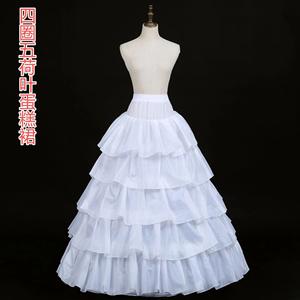 <span class=keywords><strong>Jupon</strong></span> de mariage Ecowalson à grand diamètre, en modal, à quatre volants en forme de feuille de lotus, vente en gros, performance de danse, 4 cerceaux, <span class=keywords><strong>jupon</strong></span> à volants - Product Image 4