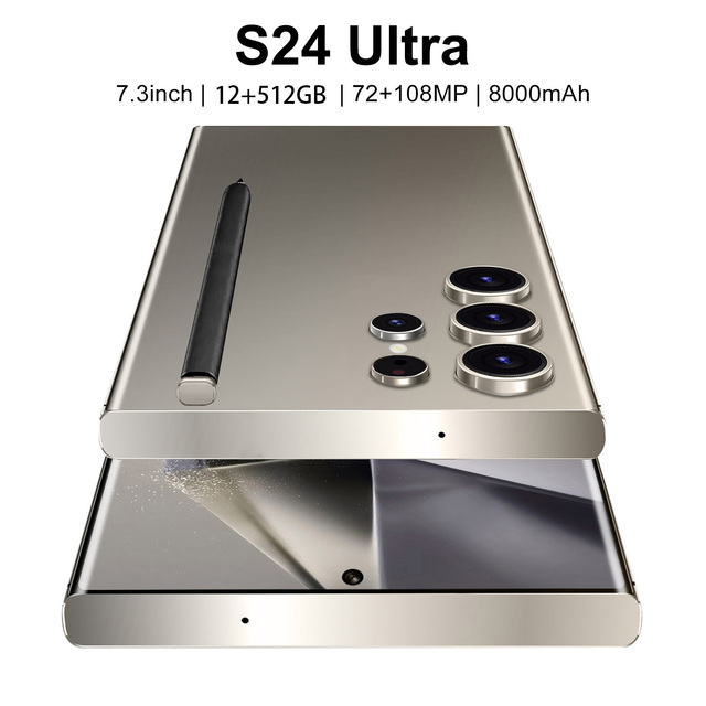 New Model S24 Ultra 5G Smartphone 7.3 Inch HD Large Screen 12GB+512GB Storage Global Version Dual SIM Unlocked Mobile Phones