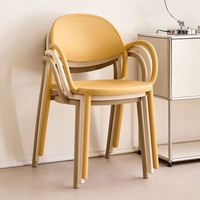 Chaise d'appoint moderne en plastique, assise large, style décontracté, empilable, robuste, pour salle de réunion
