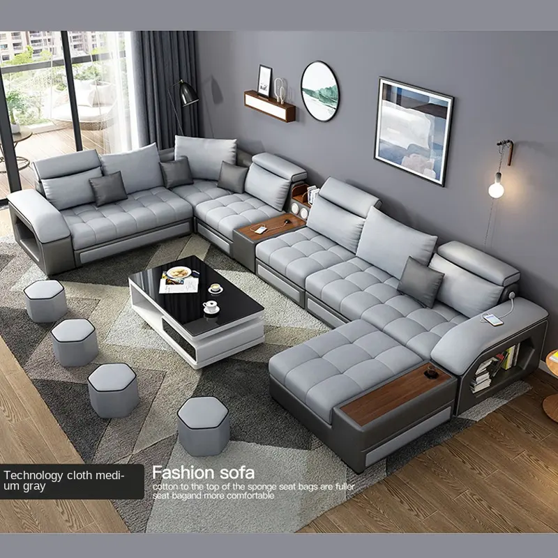 Wooden Sectional Sofa Set for Villa Kitchen Bedrooms School Furniture sofa with Removable and Extendable Features