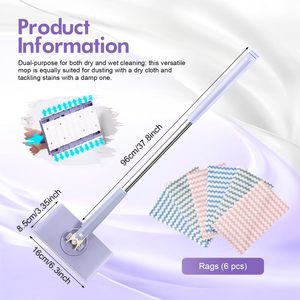 Mop in Microfibra Multifunzionale con Clip Automatica, Formato Piccolo, Sostenibile, Facile da Usare, per Pulizie Domestiche - Product Image 2