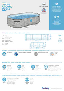 Piscina Desmontable <span class=keywords><strong>Bestway</strong></span> 56946 Splashview, Ovalada, Portátil, de Gran Capacidad, con Estructura, para Familias, Uso en Exteriores, con Accesorios - Product Image 3