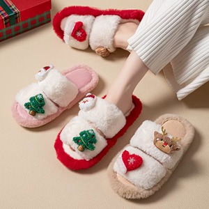 Nuevas Pantuflas de Felpa de Papá Noel y Reno para Mujer, Invierno 2026, Tendencia de Moda, Cálidas - Product Image 2