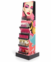 Expositor de Cartón para Brillo Labial de Alta Calidad, Personalizable con Tamaño de Orificios, OEM/ODM
