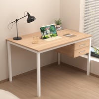 Bureau d'ordinateur avec tiroir, table de jeu E-sports, plateau en bois, structure en acier, bureau d'étude et d'écriture pour chambre à coucher, chambre d'étudiant Vlranlife