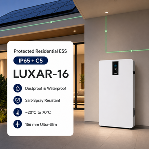 แบตเตอรี่สำรองไฟบ้านแบบแยกส่วน 16kWh IP65 51.2V 314Ah LUXAR-16 8000 รอบการใช้งาน ติดผนัง รองรับระบบโซลาร์ CAN ใช้ร่วมกับ Growatt ได้ ความจุขนาดใหญ่ 16.08kWh - Product Image 1