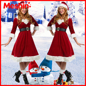 Meshin 2026 Nuevo Vestido Largo de Poliéster de Manga Media para Navidad, Disfraz de Escenario para Adultos, Conjunto de Traje de Cosplay para Mujer - Product Image 2