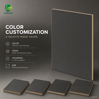 Panneau MDF en placage de bois gris Skyline, moderne, écologique, résistant à l'humidité, avec surface mate anthracite profonde