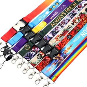 Lanière de porte-clés en polyester personnalisée OEM de Chine sublimation imprimée avec logo accessoires de crochet d'impression numérique offset inclus - Product Image 2