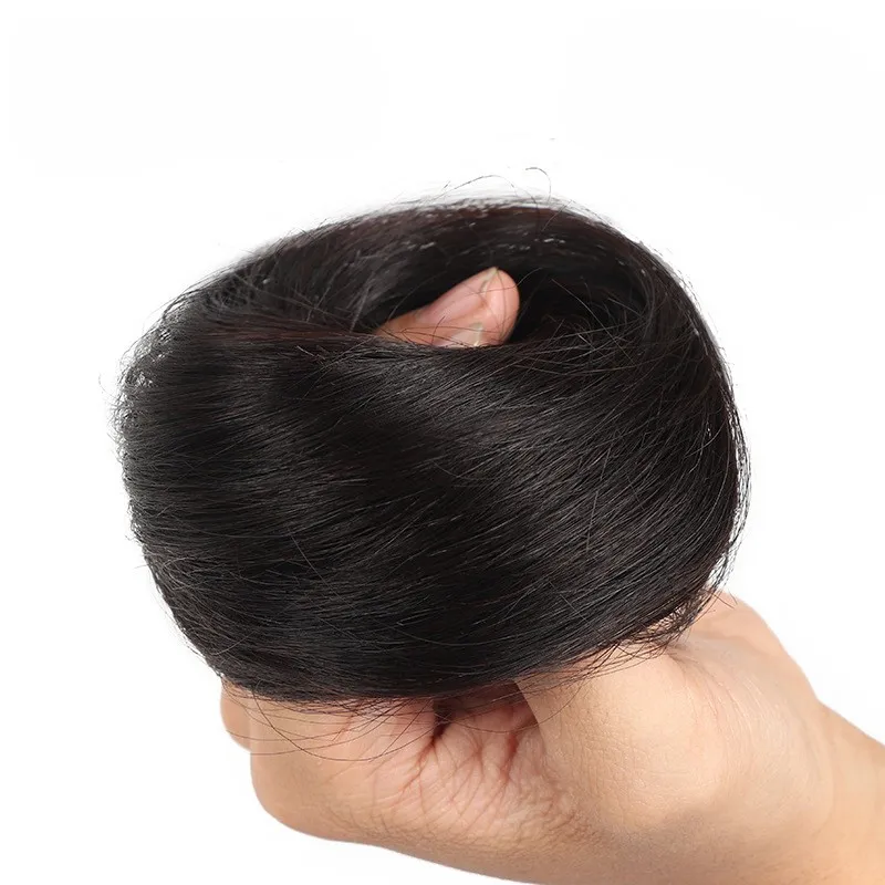 Fabricante de coques de cabelo com aparência natural por atacado com extensões de cabelo real fofas e volumosas