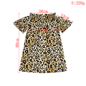 T-shirt d'été à manches volantées pour maman et moi, imprimé léopard, décontracté, pour fille de 6 ans, tenue assortie pour la famille - Product Image 5